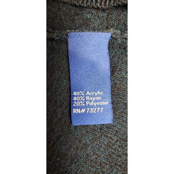 Apt 9 Hunter Green Long Sleeve knit Tunic V-Neck Sweater Size XS - Picture 6 of 6